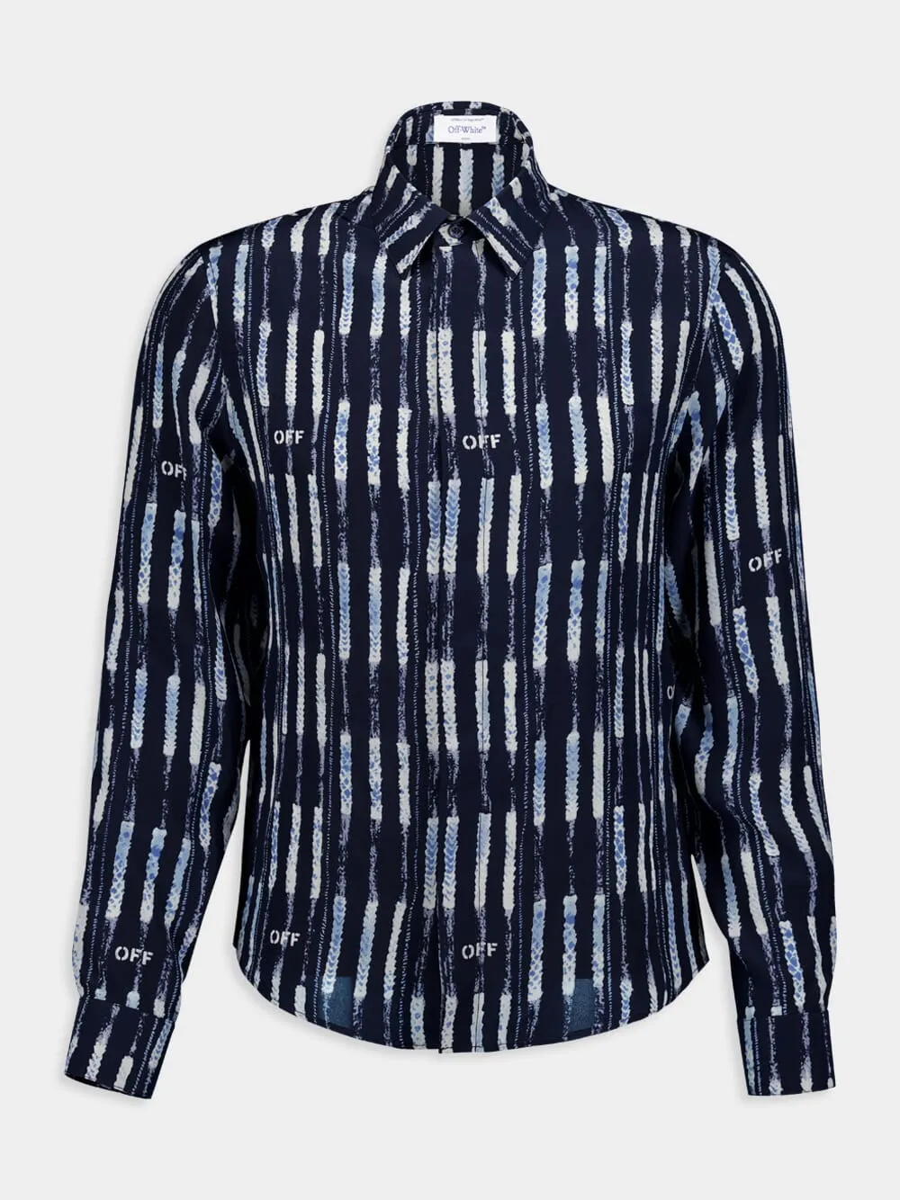 Shibori All-Over Print Silk Shirt
