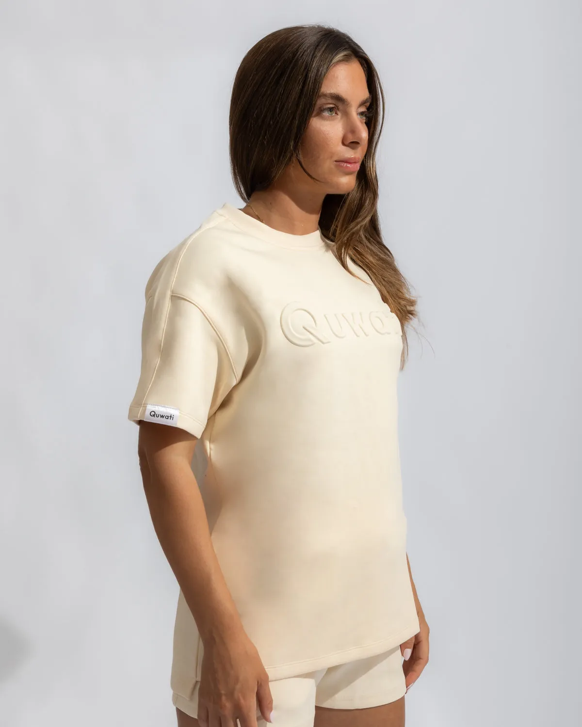 Shield Women Half Sleeve Pullover - Beige