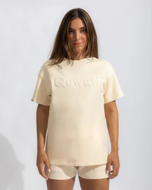 Shield Women Half Sleeve Pullover - Beige