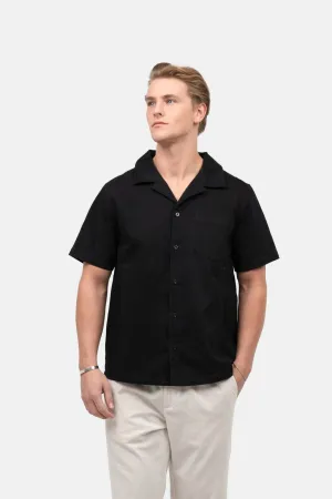 Short Sleeve Shirt - Box fit Black