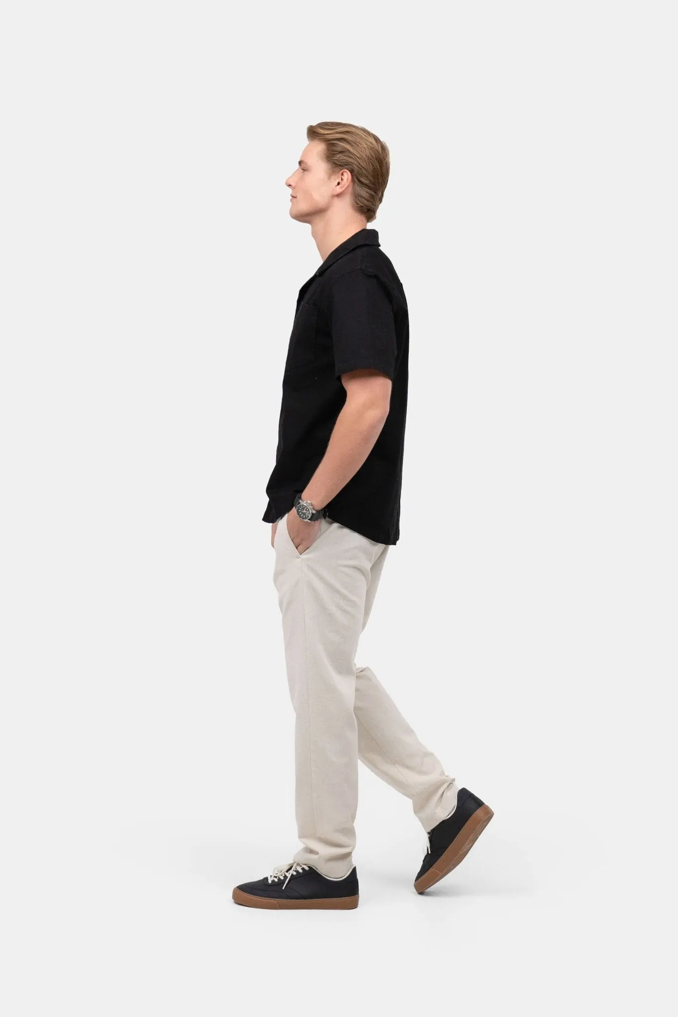 Short Sleeve Shirt - Box fit Black