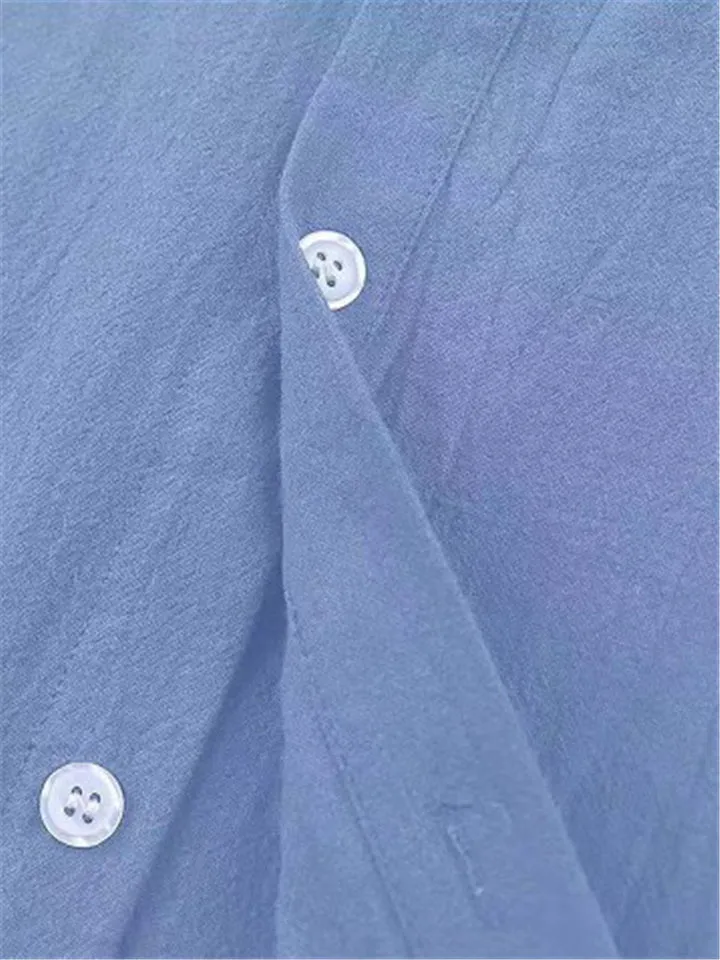 Short Sleeve Single-Breasted Lapel Shirts