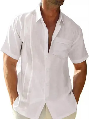 Short Sleeve Single-Breasted Lapel Shirts