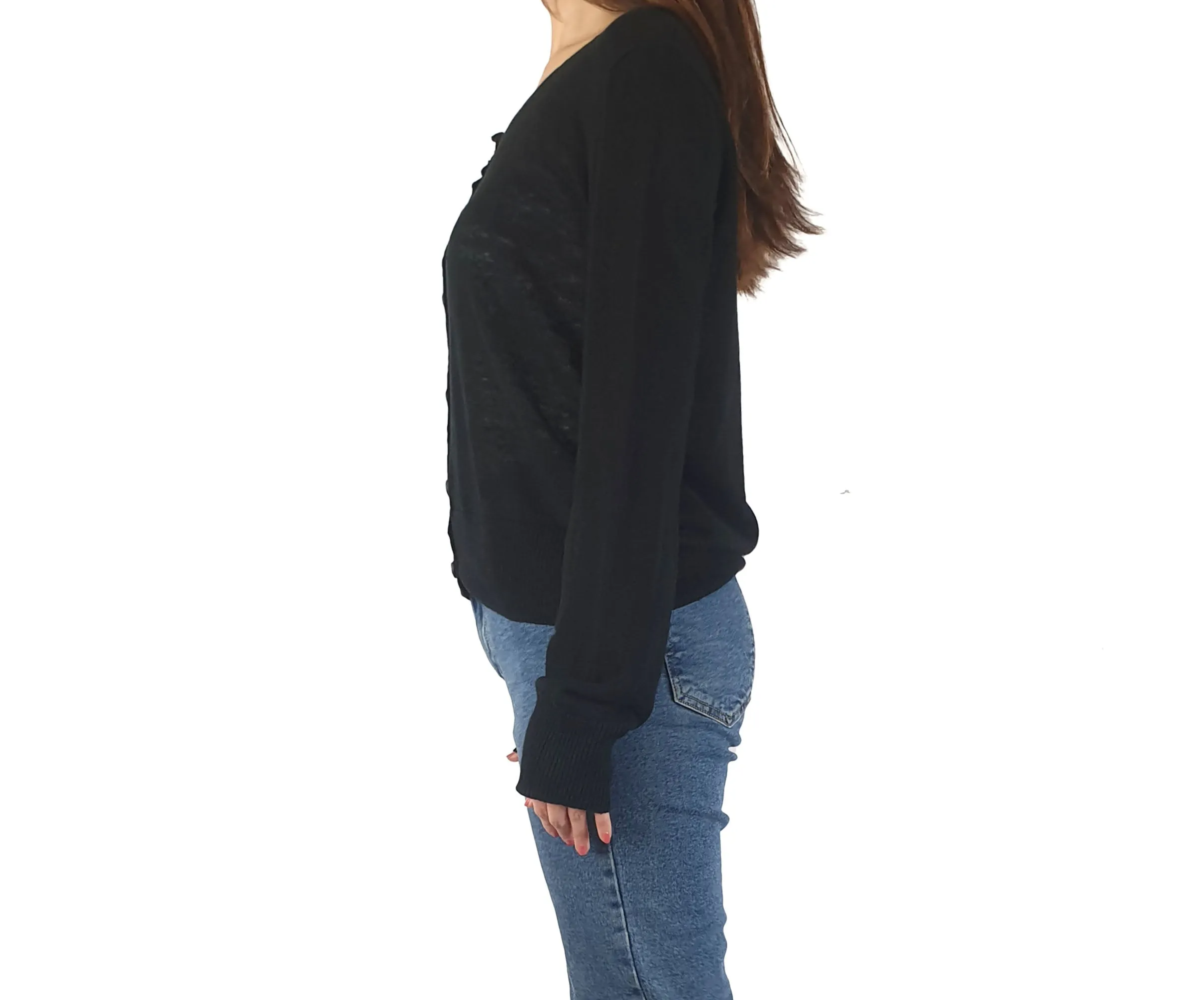Skin & Threads 100% linen knit cardigan size 2, best fits 10