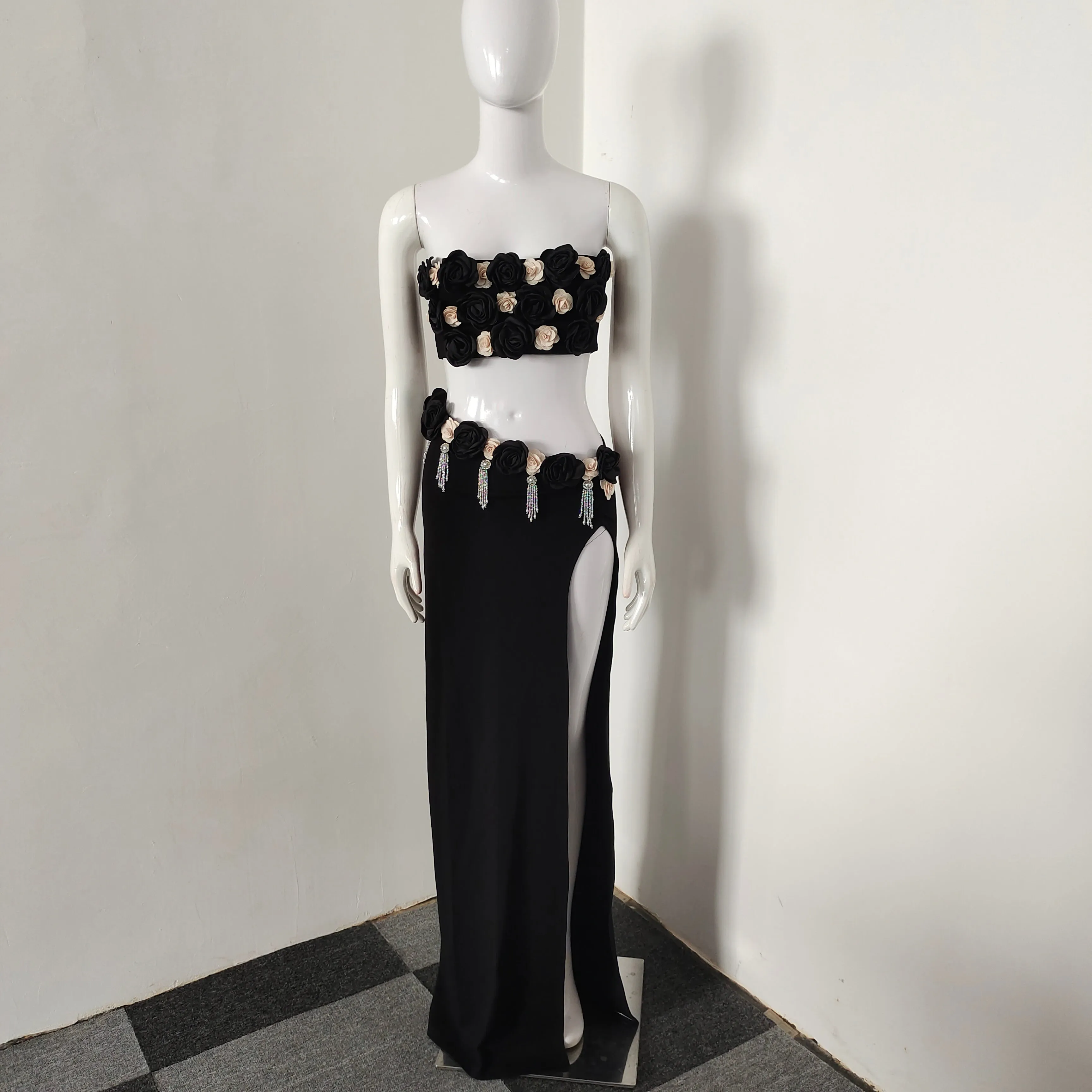 Skye Flower Detailed Skirt Set