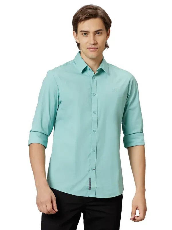 SLIM FIT SHIRTS LONG SLEEVE GREEN