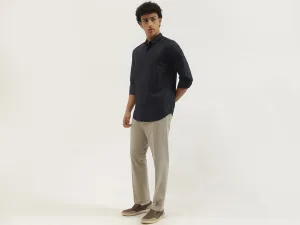 Slim Fit Spread Collar Polka Print Shirt