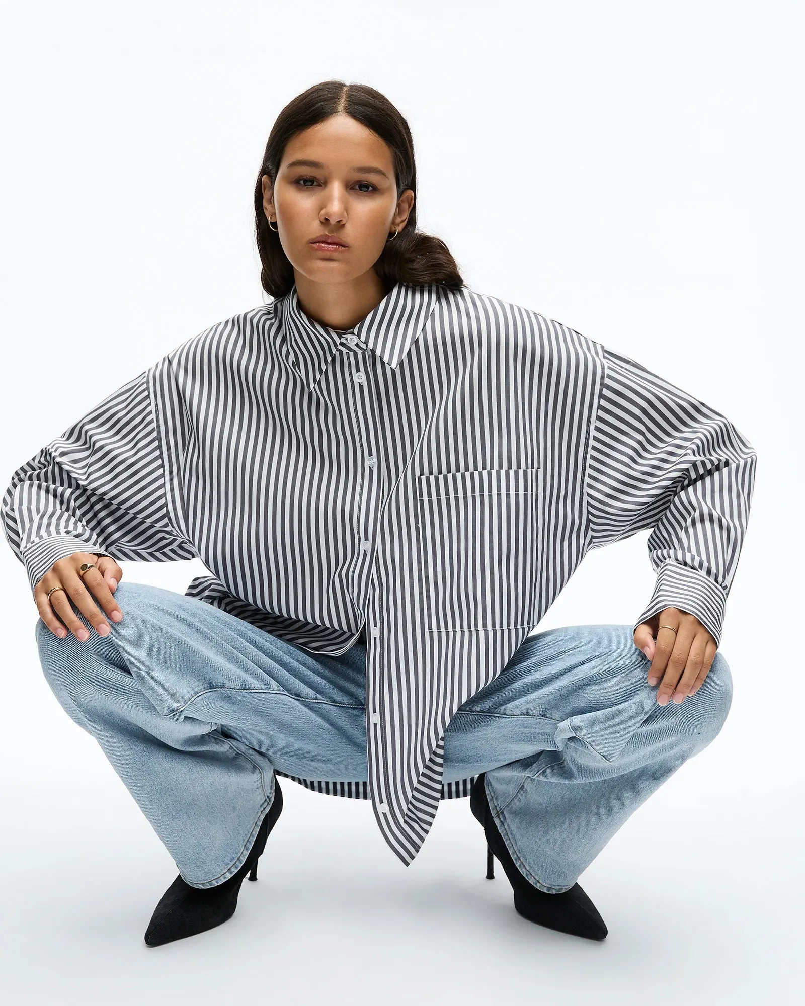 Sloane Shirt Smoke Stripe