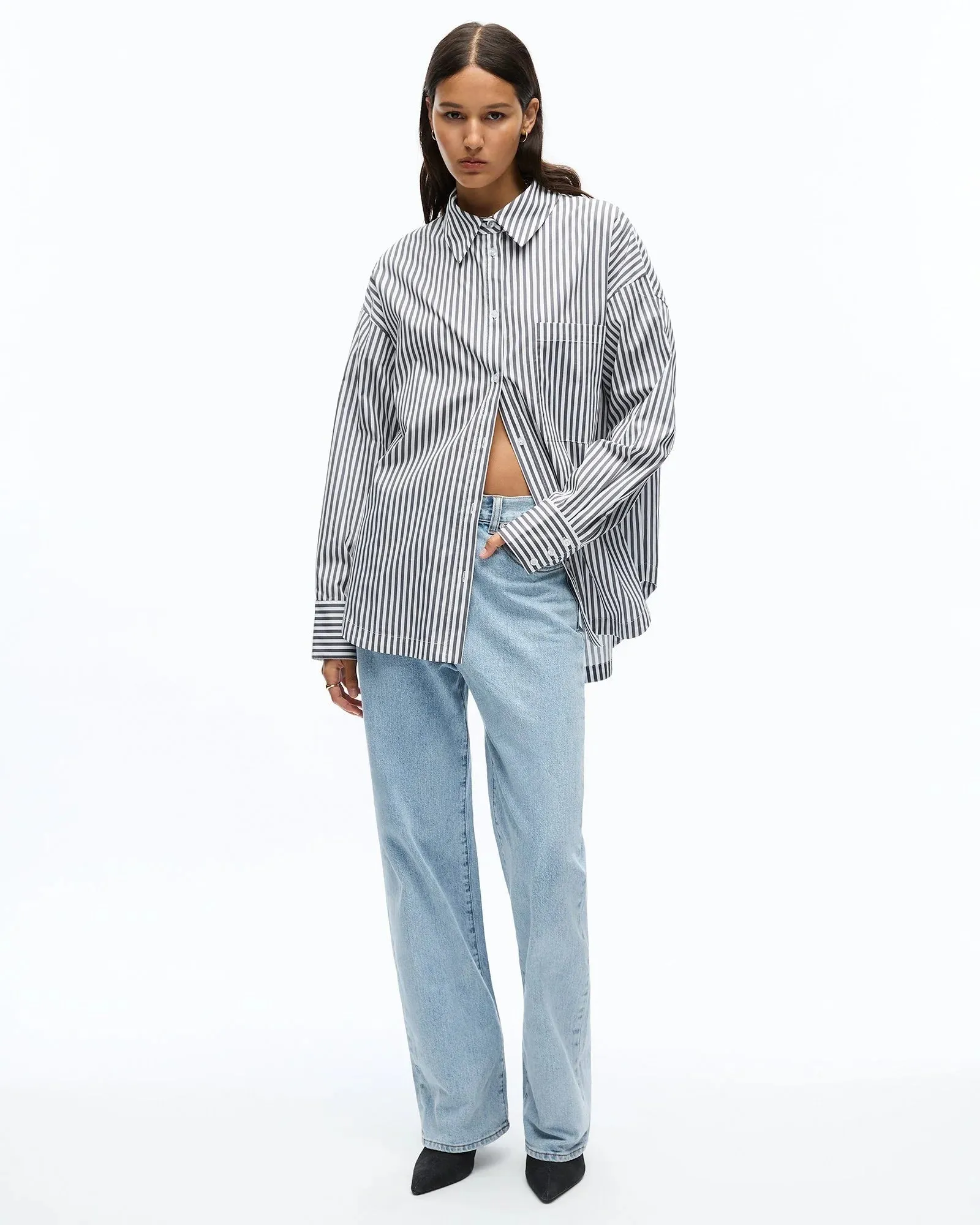 Sloane Shirt Smoke Stripe