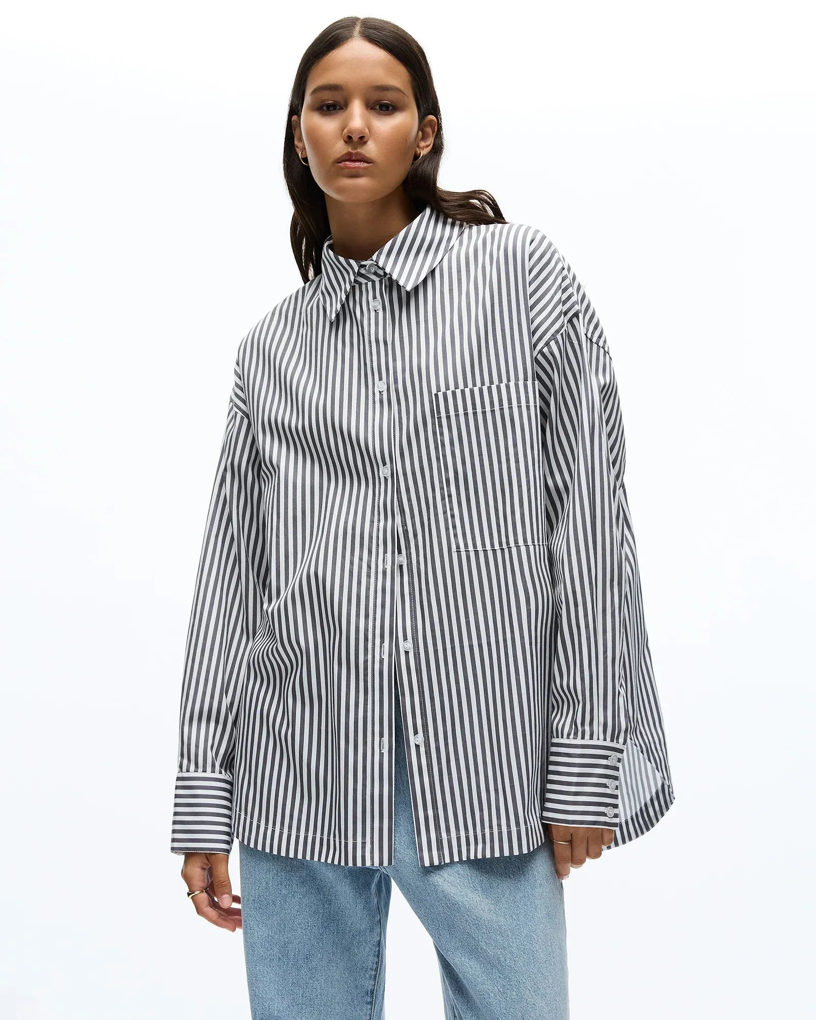 Sloane Shirt Smoke Stripe