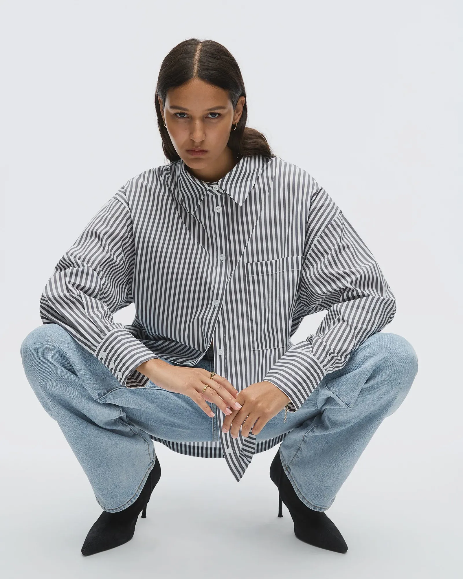 Sloane Shirt Smoke Stripe