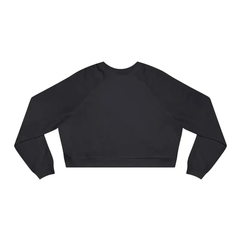 Snowman Canoe Winter Wonderland Cropped Fleece