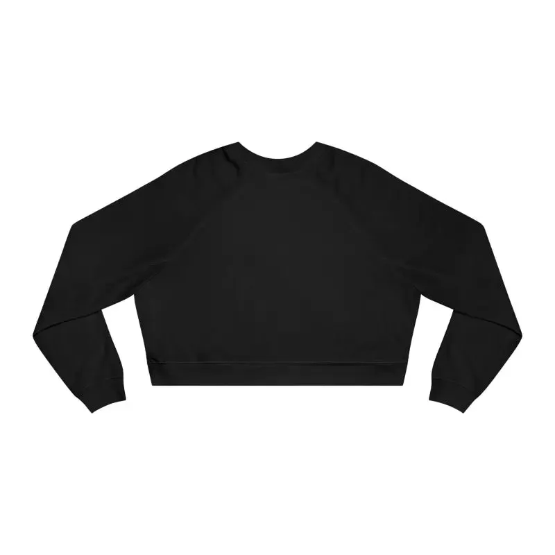 Snowman Canoe Winter Wonderland Cropped Fleece