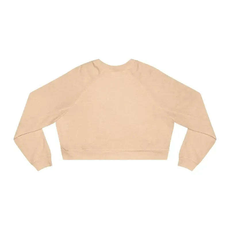 Snowman Canoe Winter Wonderland Cropped Fleece