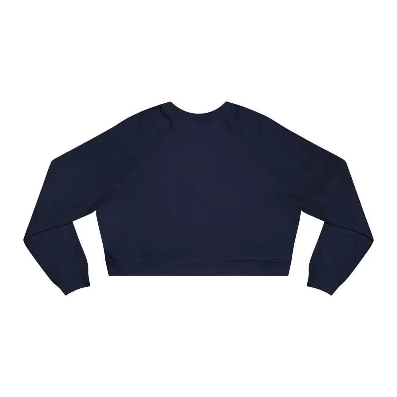 Snowman Canoe Winter Wonderland Cropped Fleece