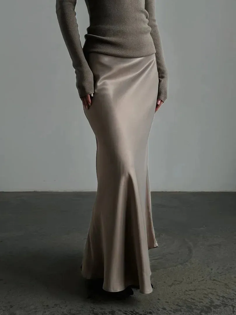 Sofia – Luxurious Silk Long Skirt for Women