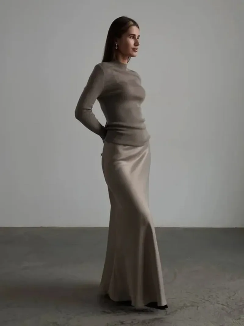 Sofia – Luxurious Silk Long Skirt for Women