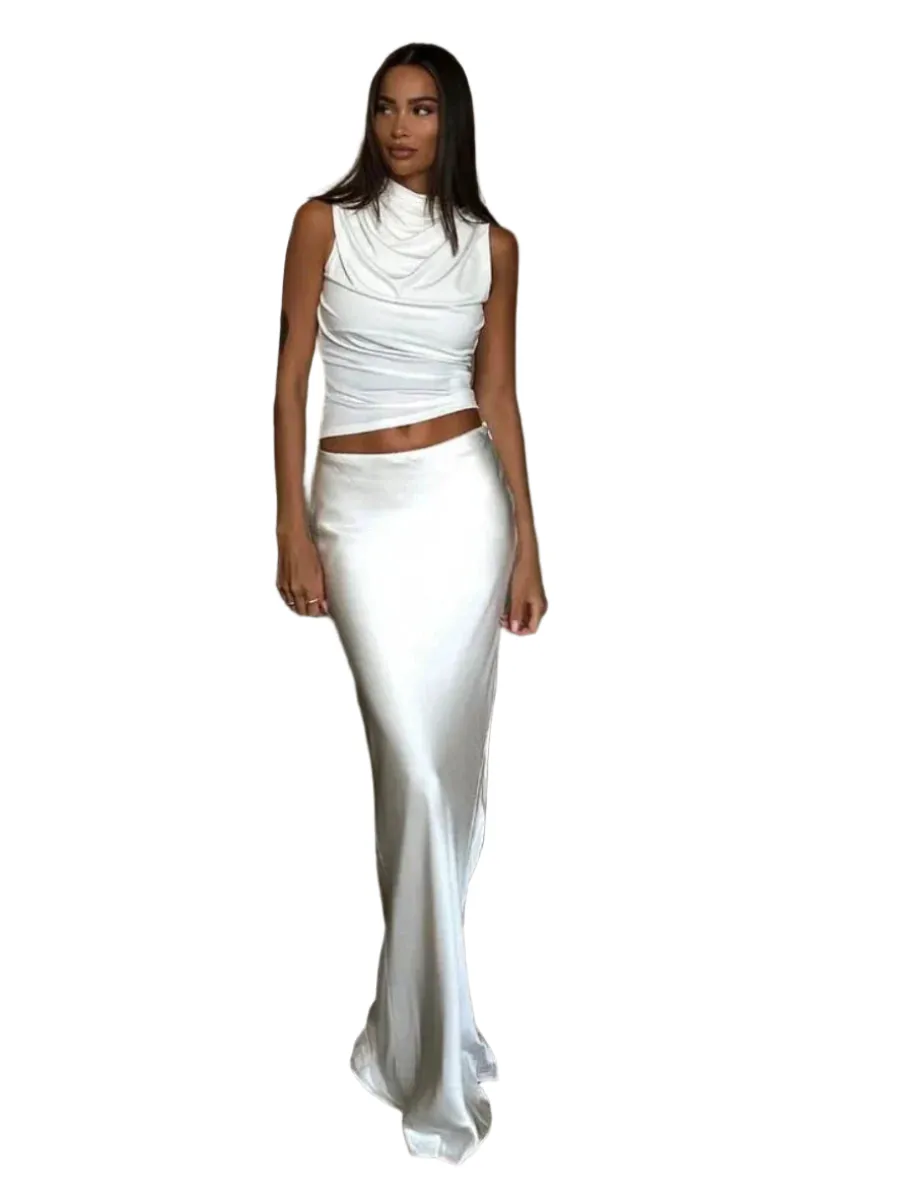 Sofia – Luxurious Silk Long Skirt for Women