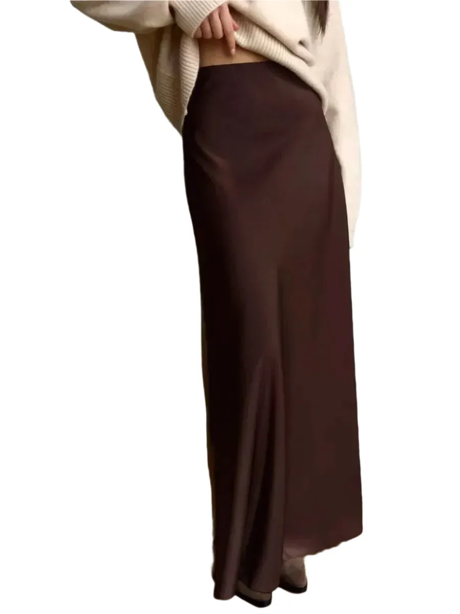 Sofia – Luxurious Silk Long Skirt for Women