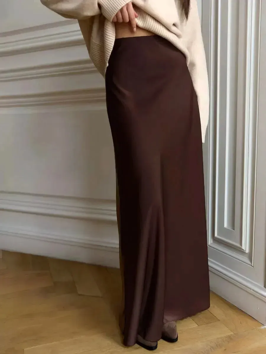 Sofia – Luxurious Silk Long Skirt for Women