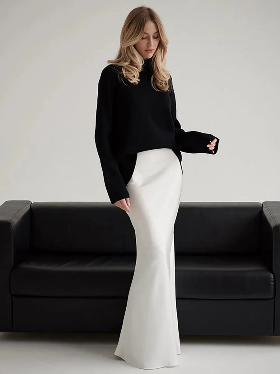 Sofia – Luxurious Silk Long Skirt for Women