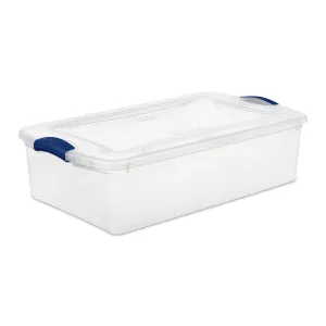 Sterilite Plastic 32 Qt. Latch Box Versatile Storage Organizer Stadium Blue New