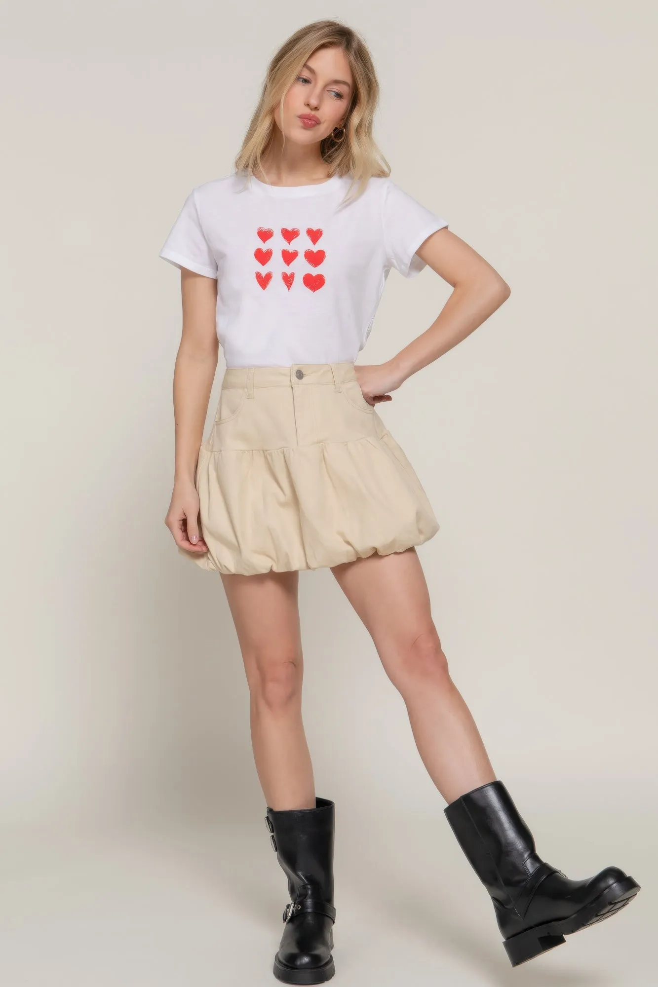 Stretsch Twill Balloon Skirt