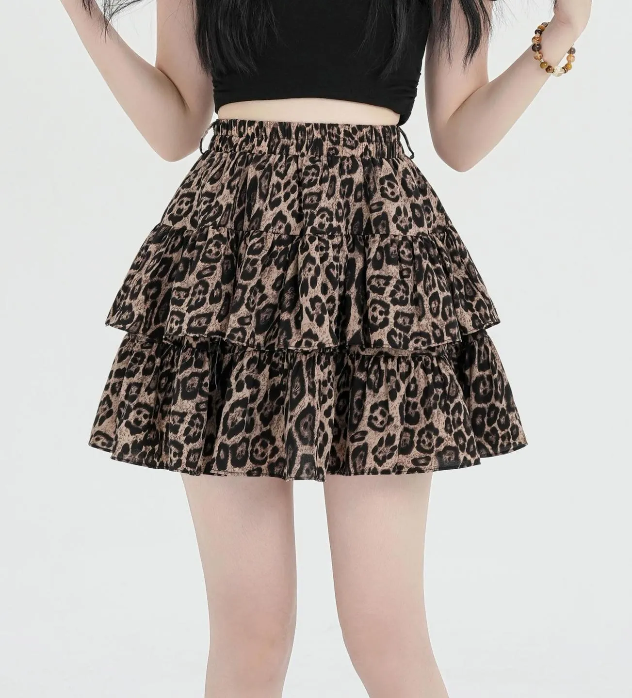 Stylish Tiered High Waist Mini Skirt for Women