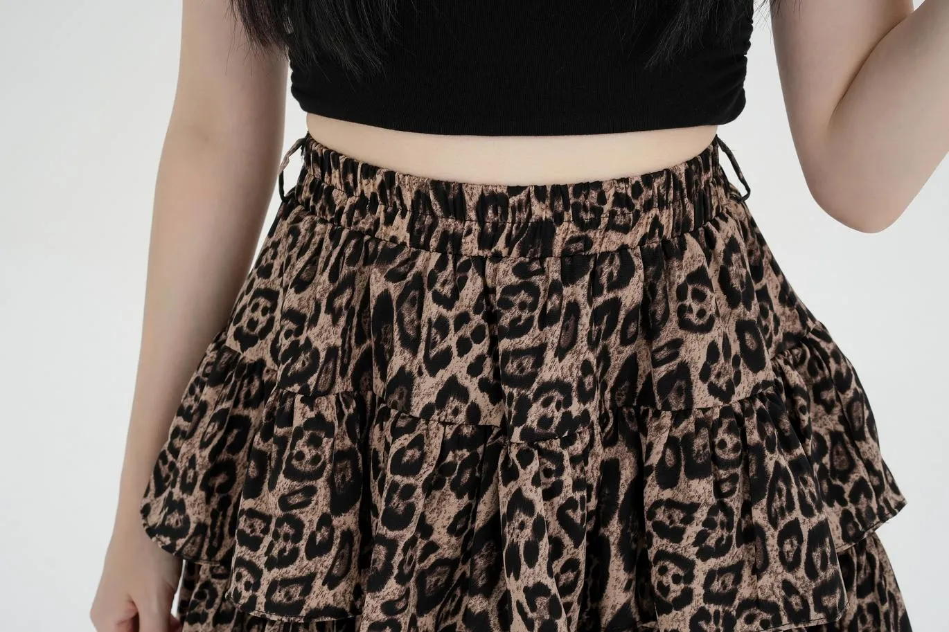 Stylish Tiered High Waist Mini Skirt for Women