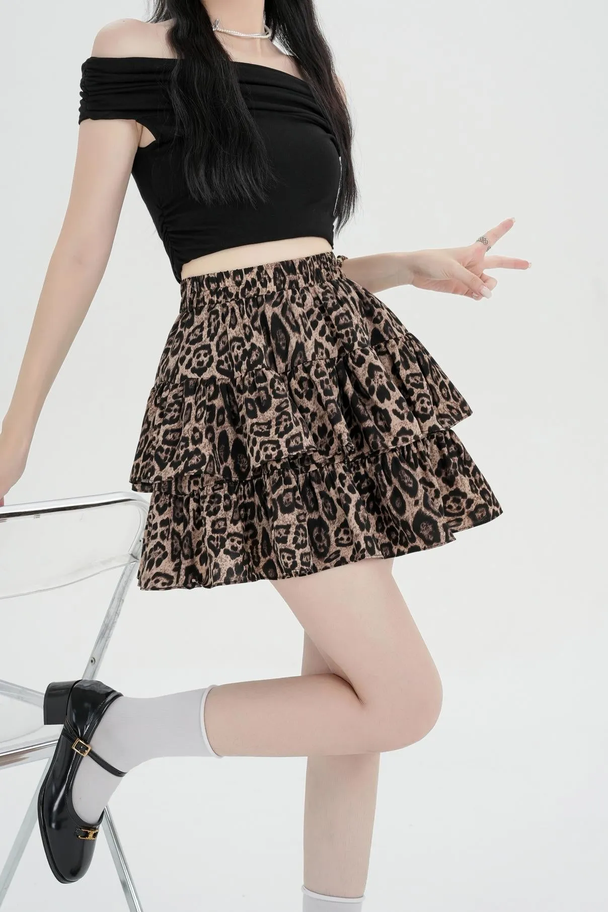 Stylish Tiered High Waist Mini Skirt for Women
