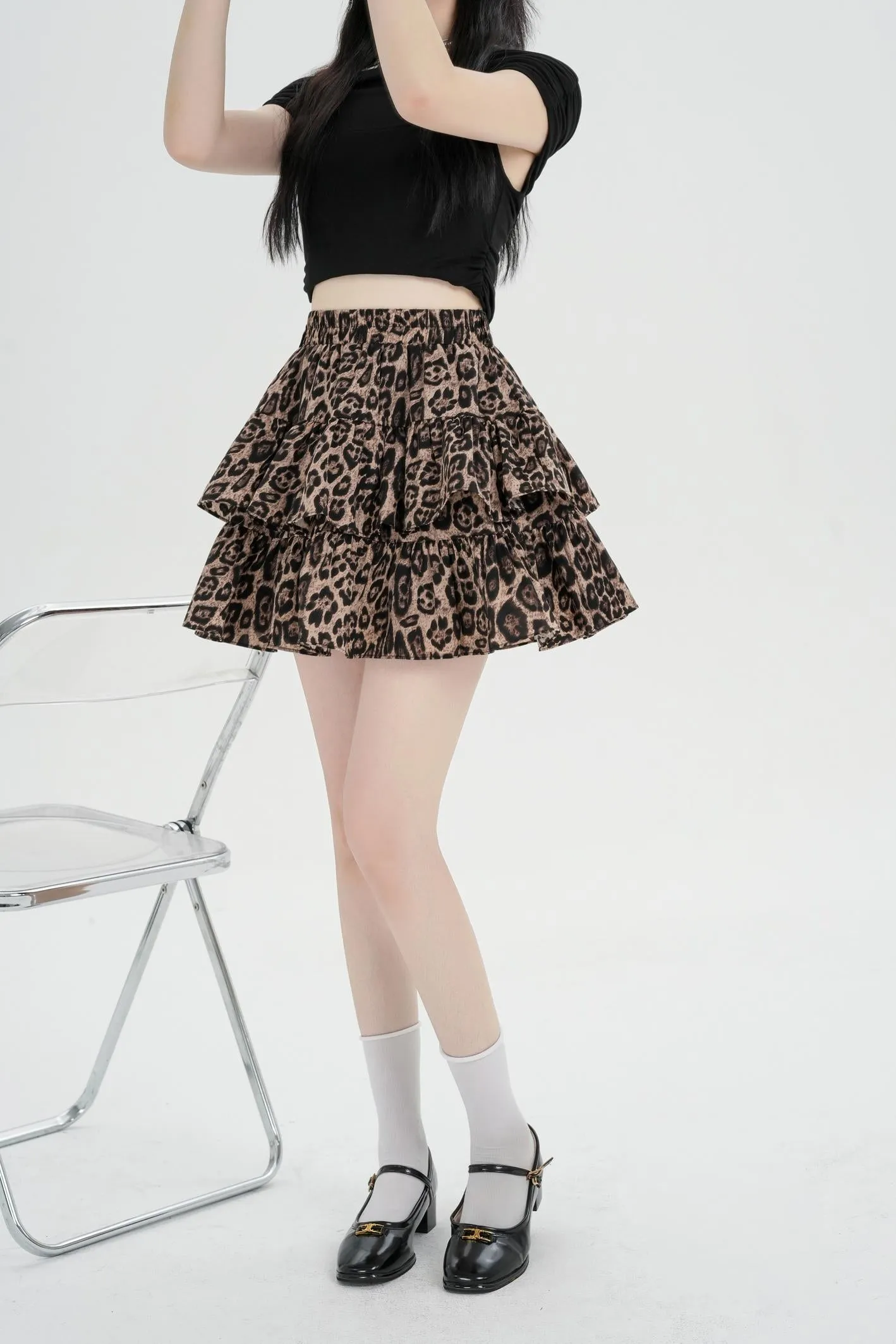 Stylish Tiered High Waist Mini Skirt for Women