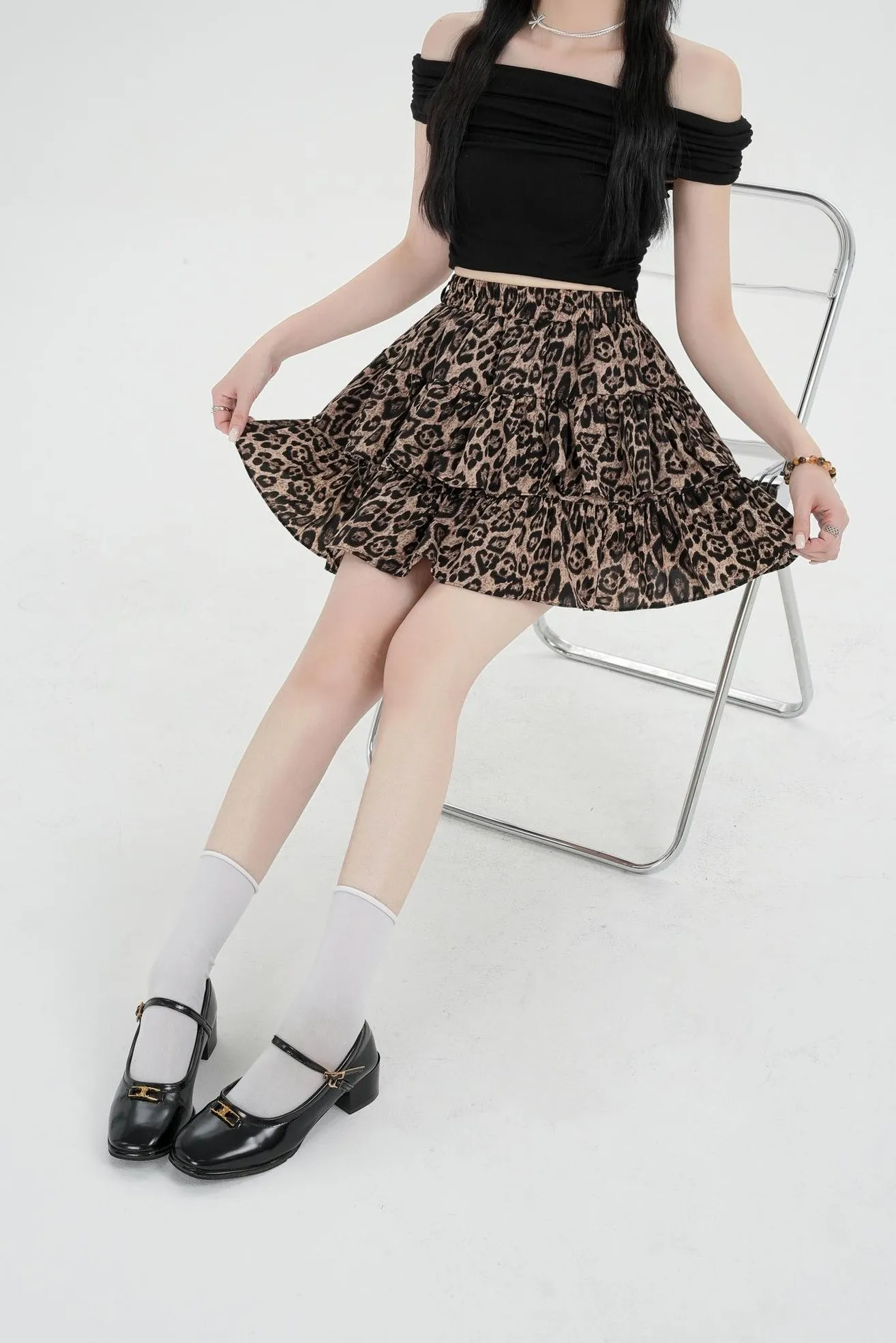 Stylish Tiered High Waist Mini Skirt for Women