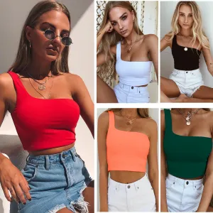 Sun Kissed One-Shoulder Crop