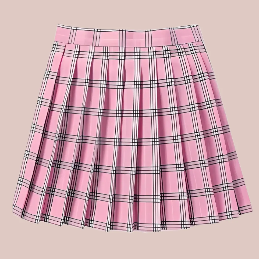 Tartan Pleated Mini Skirt