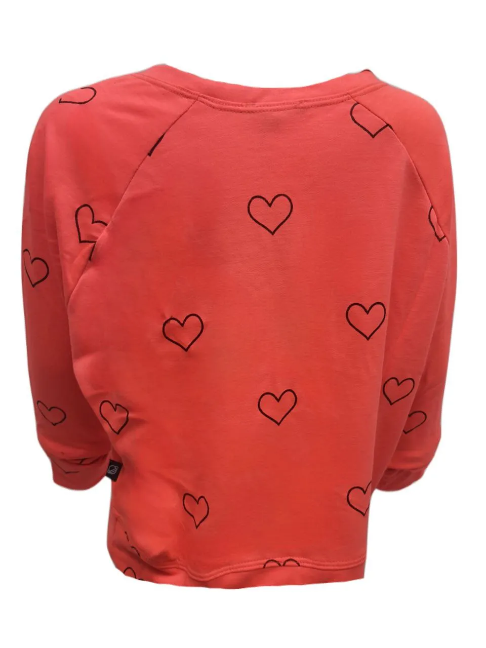 TEREZ Girl's Pink Outline Hearts Sweatshirt #12738730 NWT