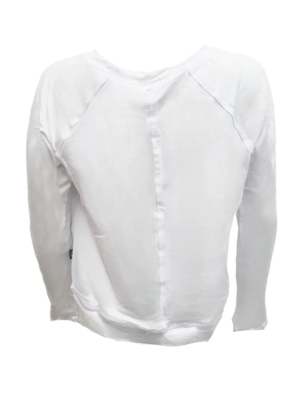TEREZ Girl's White Front Slash Long Sleeve Shirt #1252547 NWT