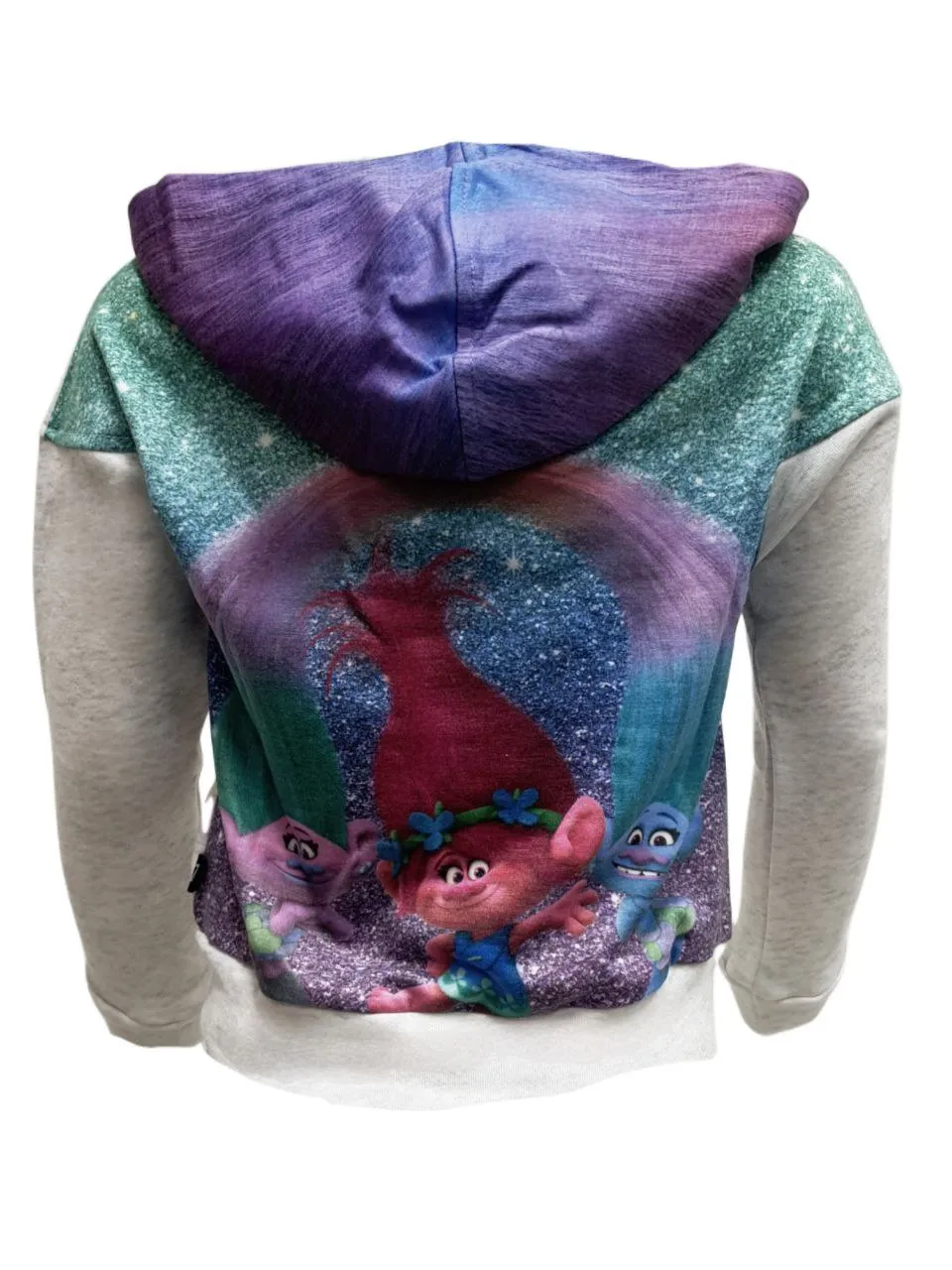 TEREZ Girl's White Troll Hoodie #42203981 Medium NWT
