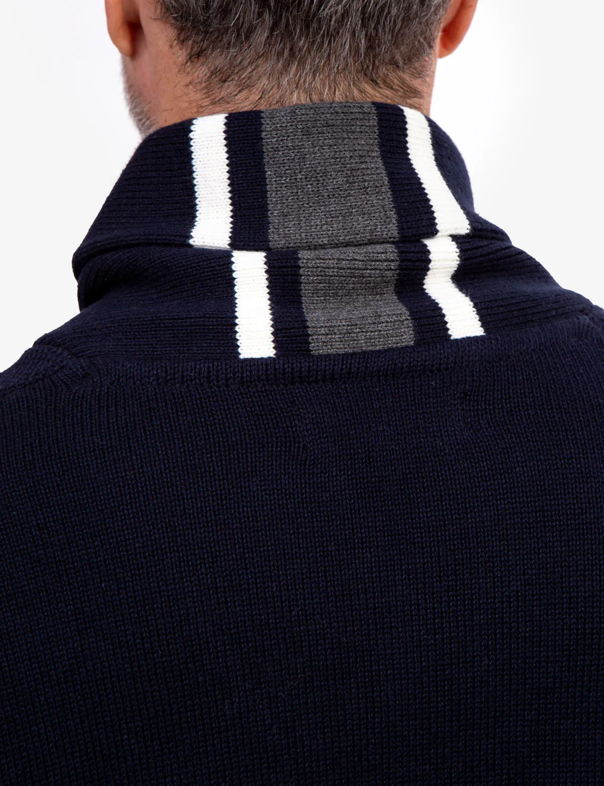 TEXTURED SHAWL PULLOVER SWEATER