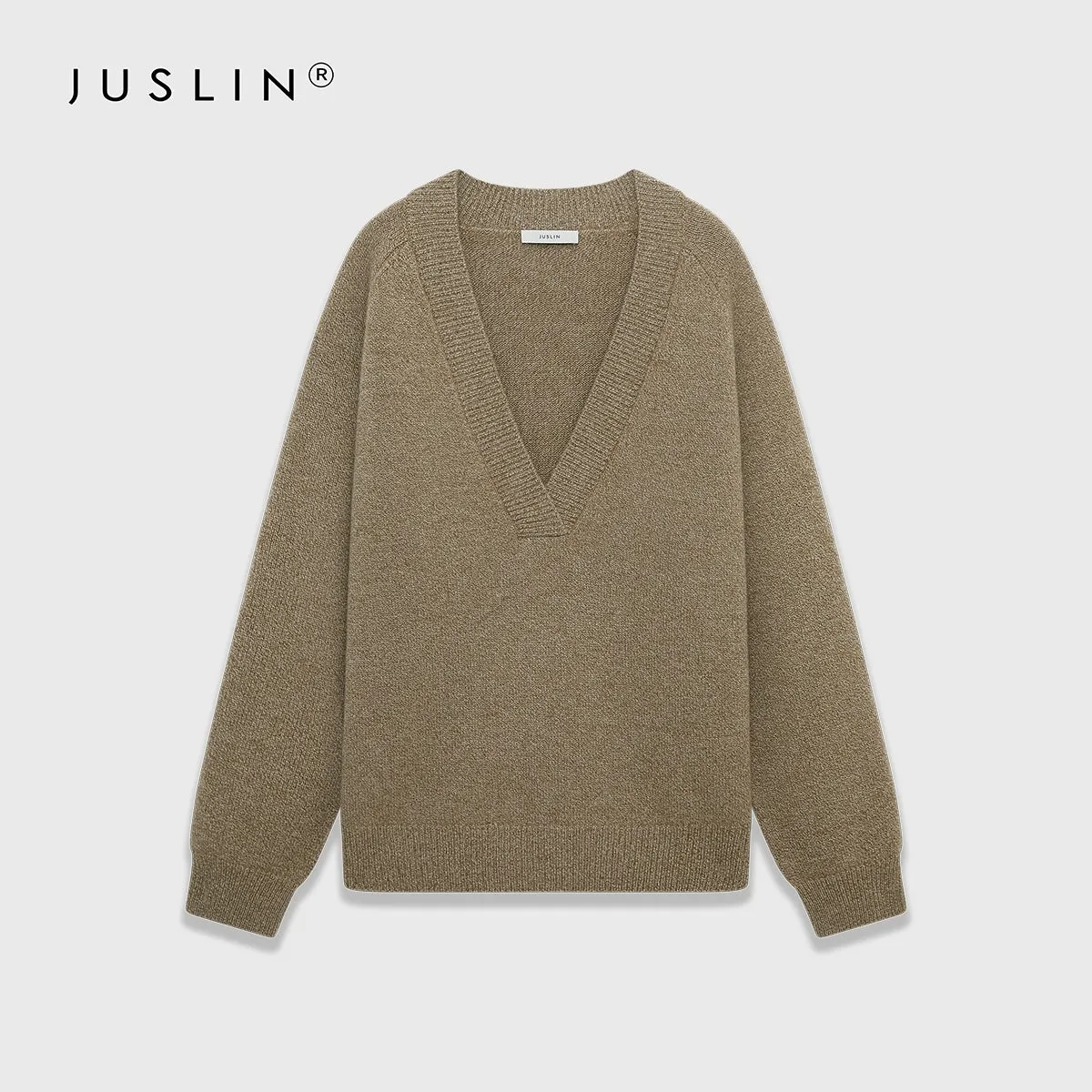 Textured Wool V-Neck Sweater