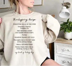 Thanksgiving Recipe (PULLOVER HOODIE)