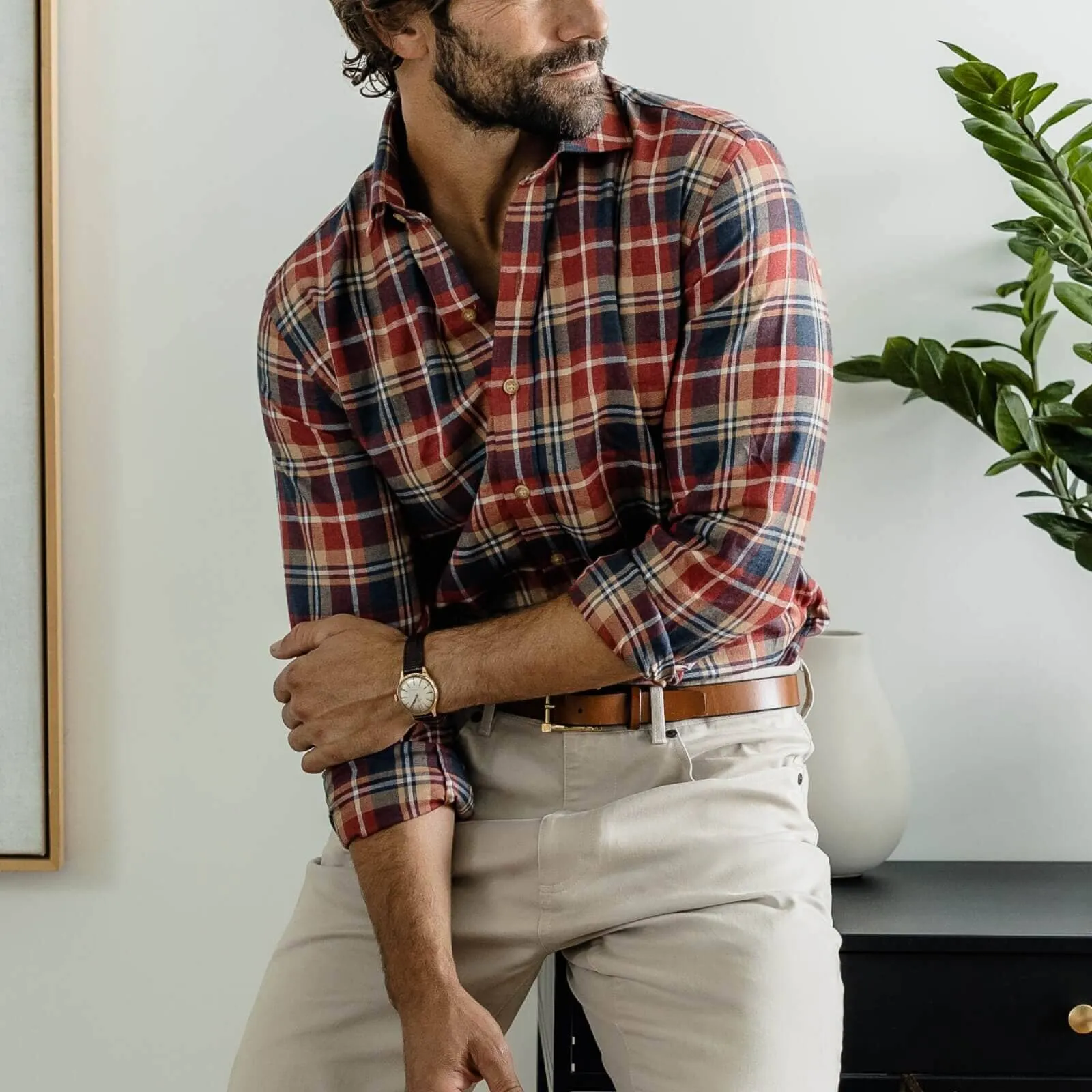 The Vintage Red Griffin Flannel Custom Shirt
