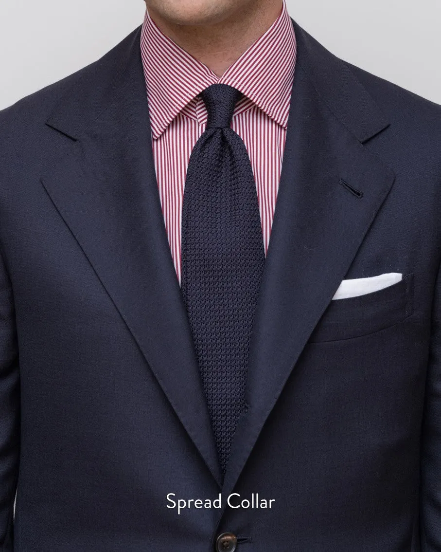 Thomas Mason Blue Stripe Non-Iron Poplin 120s