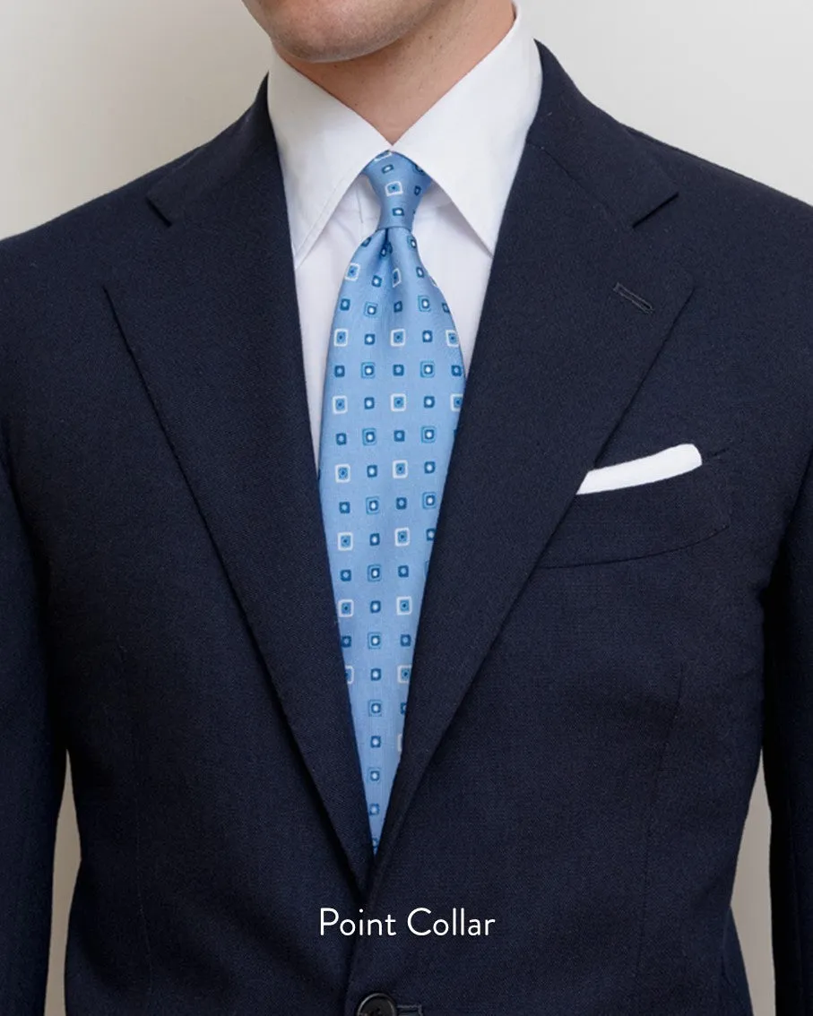Thomas Mason Blue Stripe Non-Iron Poplin 120s