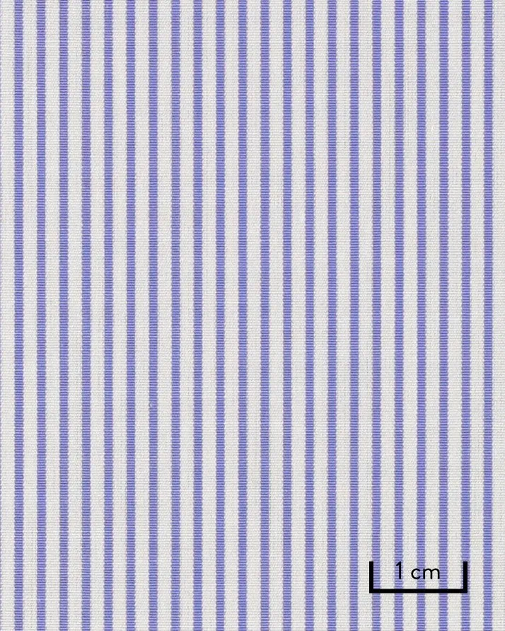 Thomas Mason Blue Stripe Non-Iron Poplin 120s
