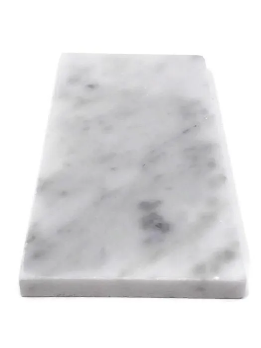 Tilefornia Italian Carrara White Marble 3" X 6" Straight Edged Field Subway Tile Polished/Honed