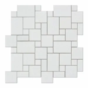 Tilefornia Thassos White Mini Versailles Mosaic Tile