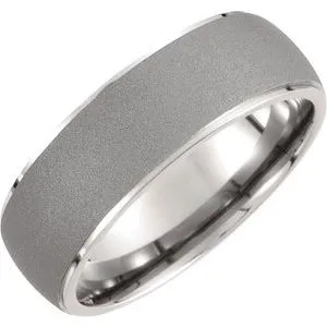 Titanium 7.5 mm Oxidized Center Rounded Band Size 11