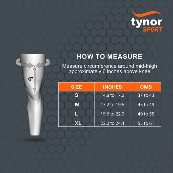 Tynor High Performance Knee Cap Air Pro Open Patella -Orange/Black