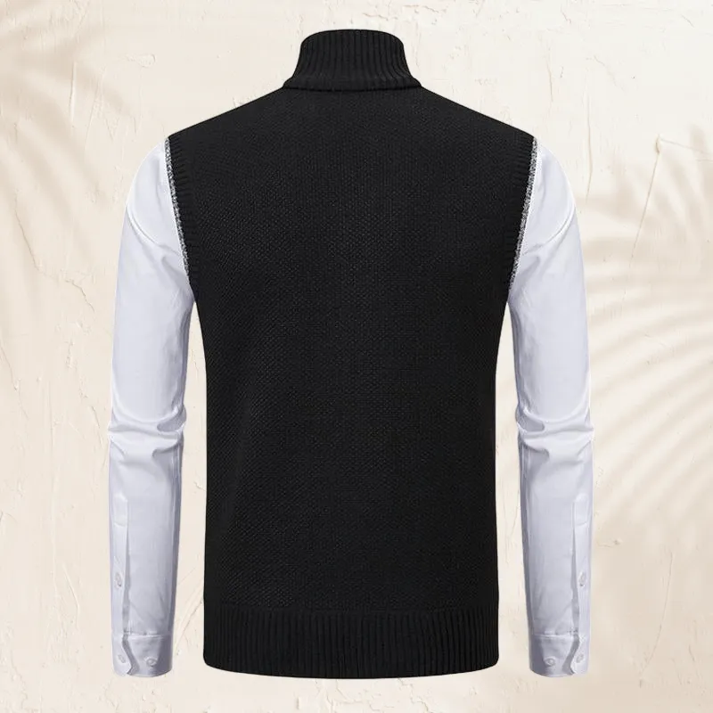Ulric - Men's Casual Stand Collar Sleeveless Knitted Vest
