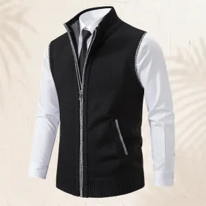 Ulric - Men's Casual Stand Collar Sleeveless Knitted Vest
